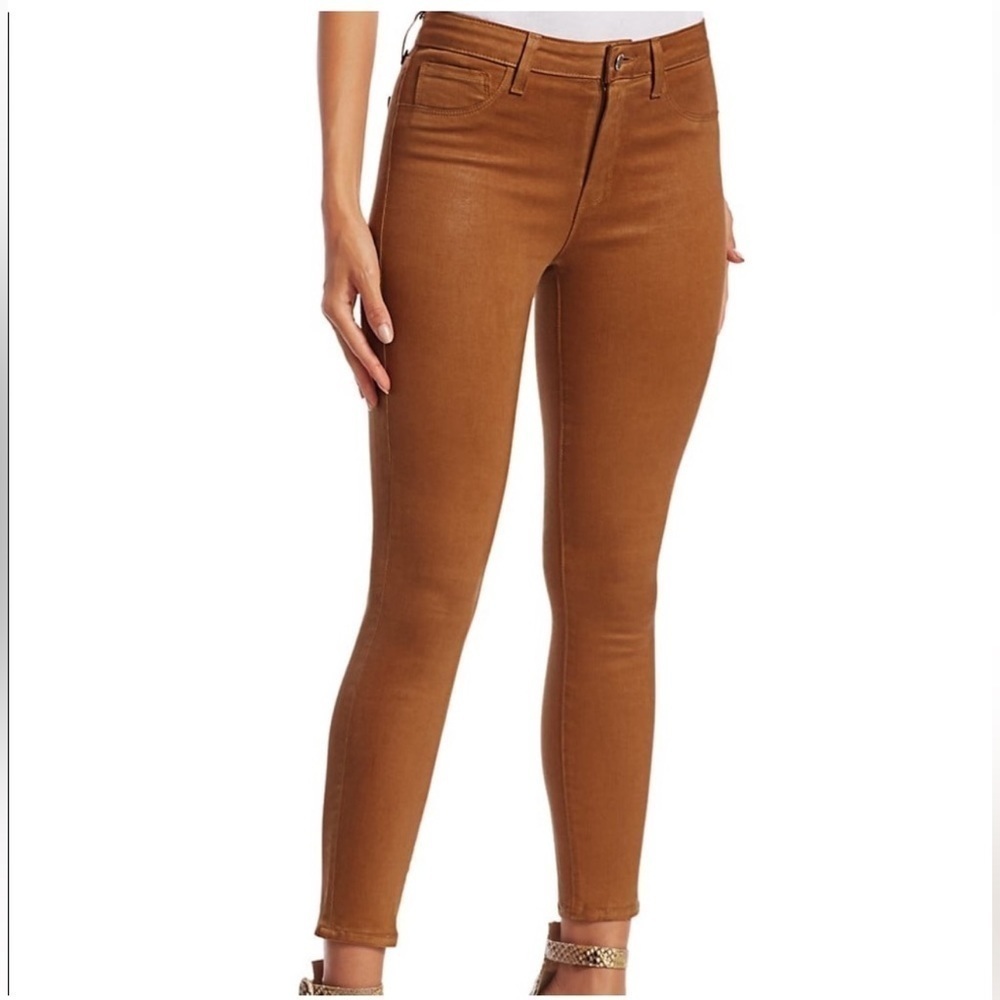 L'Agence Margot High Rise Stretch Jeans Size 25 Ankle Capsule Brown Quiet Luxury